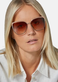 Grandes lunettes de soleil avec monture métallique thumbnail 4