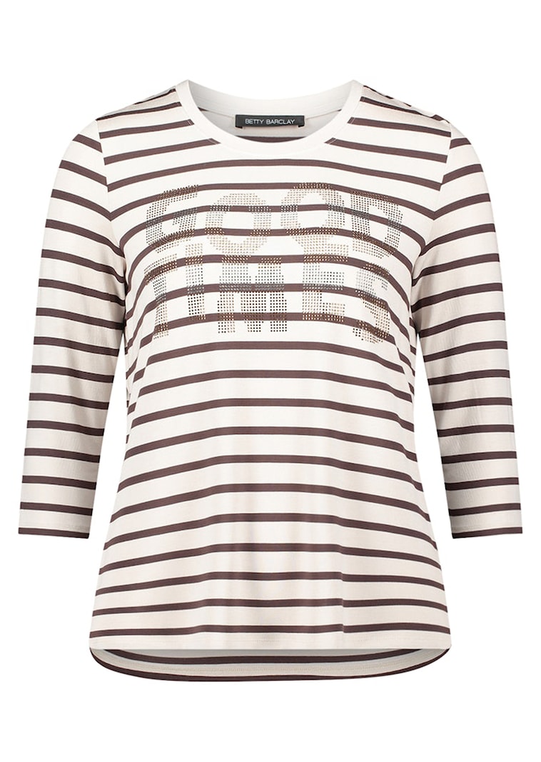 Ringelshirt mit Glitzerdruck