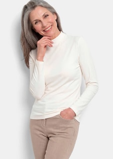 Langarmshirt mit Stehkragen aus Baumwolle thumbnail 4