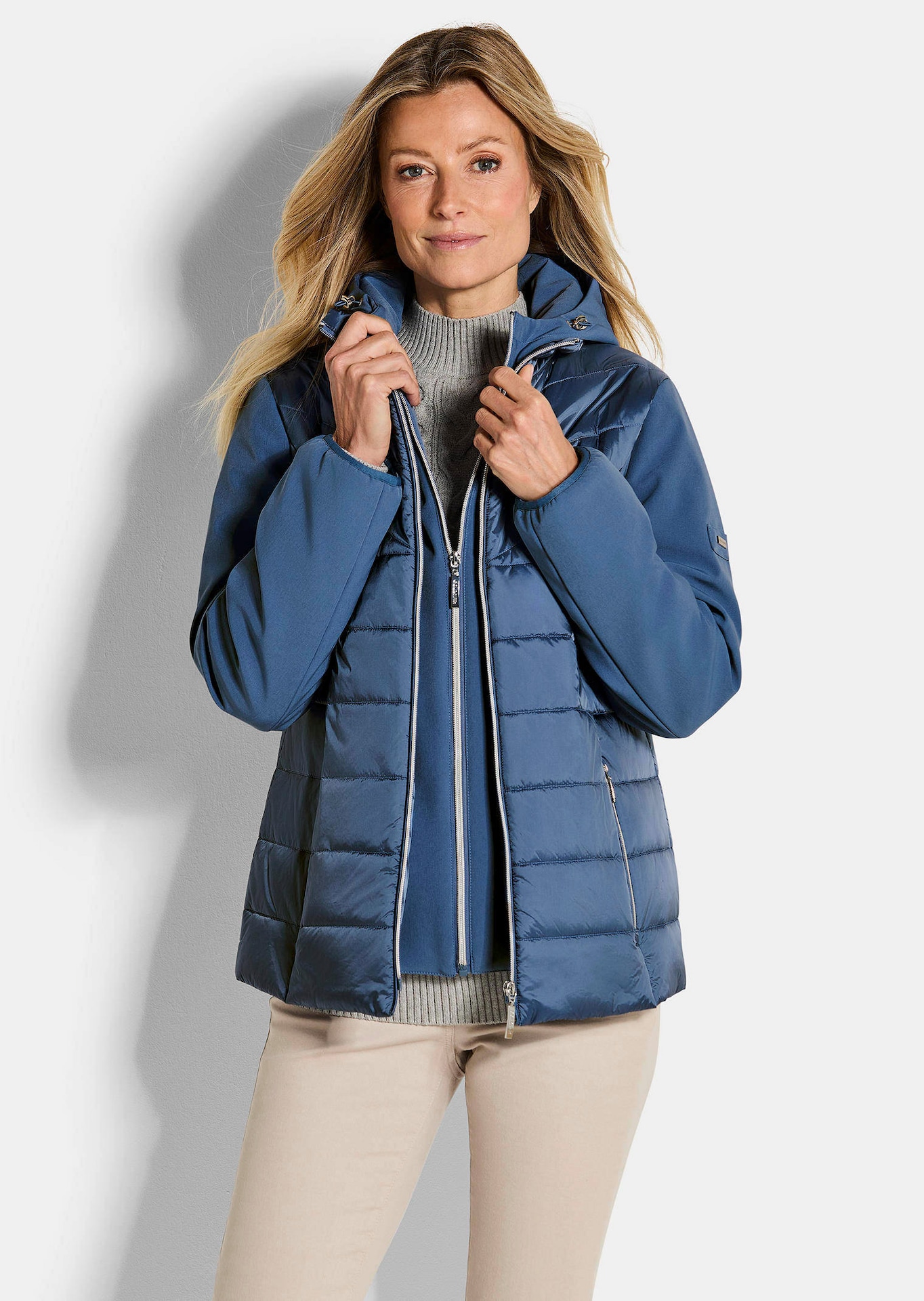 Veste matelassée avec manches en Softshell