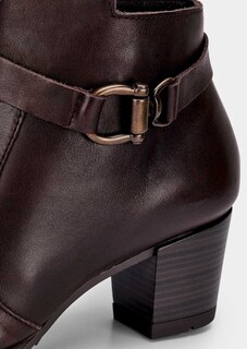 Stiefeletten aus Glattleder mit Zierelement thumbnail 3