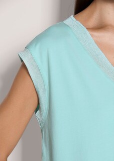 Sleeveless top with a wide ribbed trim thumbnail 6