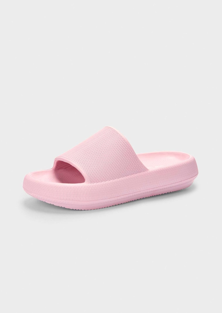 Badslippers met zool met grip