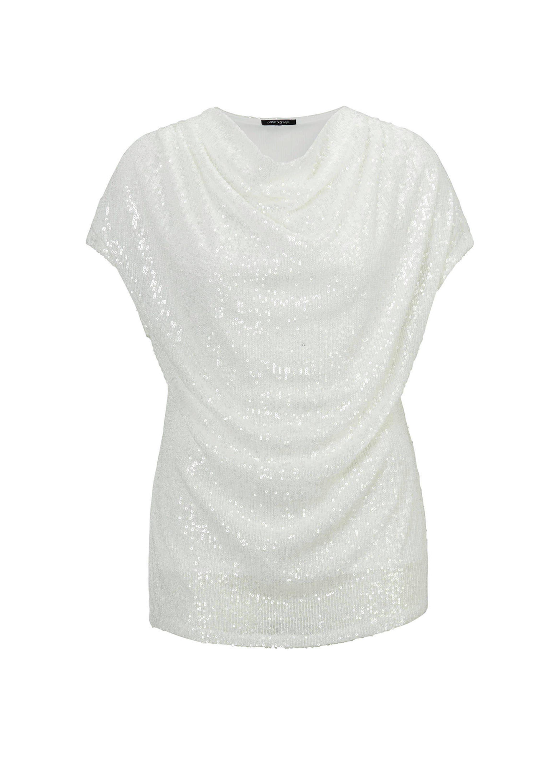 Elegantes Wasserfall-Shirt mit Pailletten