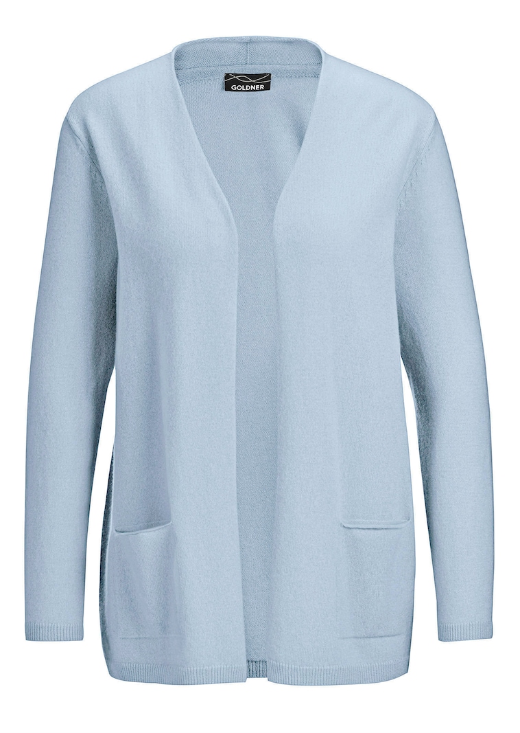 Kaschmir-Longstrickjacke