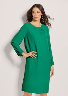 Kleid in H-Linie mit Plissee-Ärmeln thumbnail 2