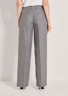 Pantalon à fines rayures à jambe large thumbnail 4