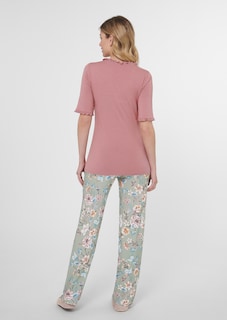 Pyjama mit Rüschen und Blütenprint thumbnail 4