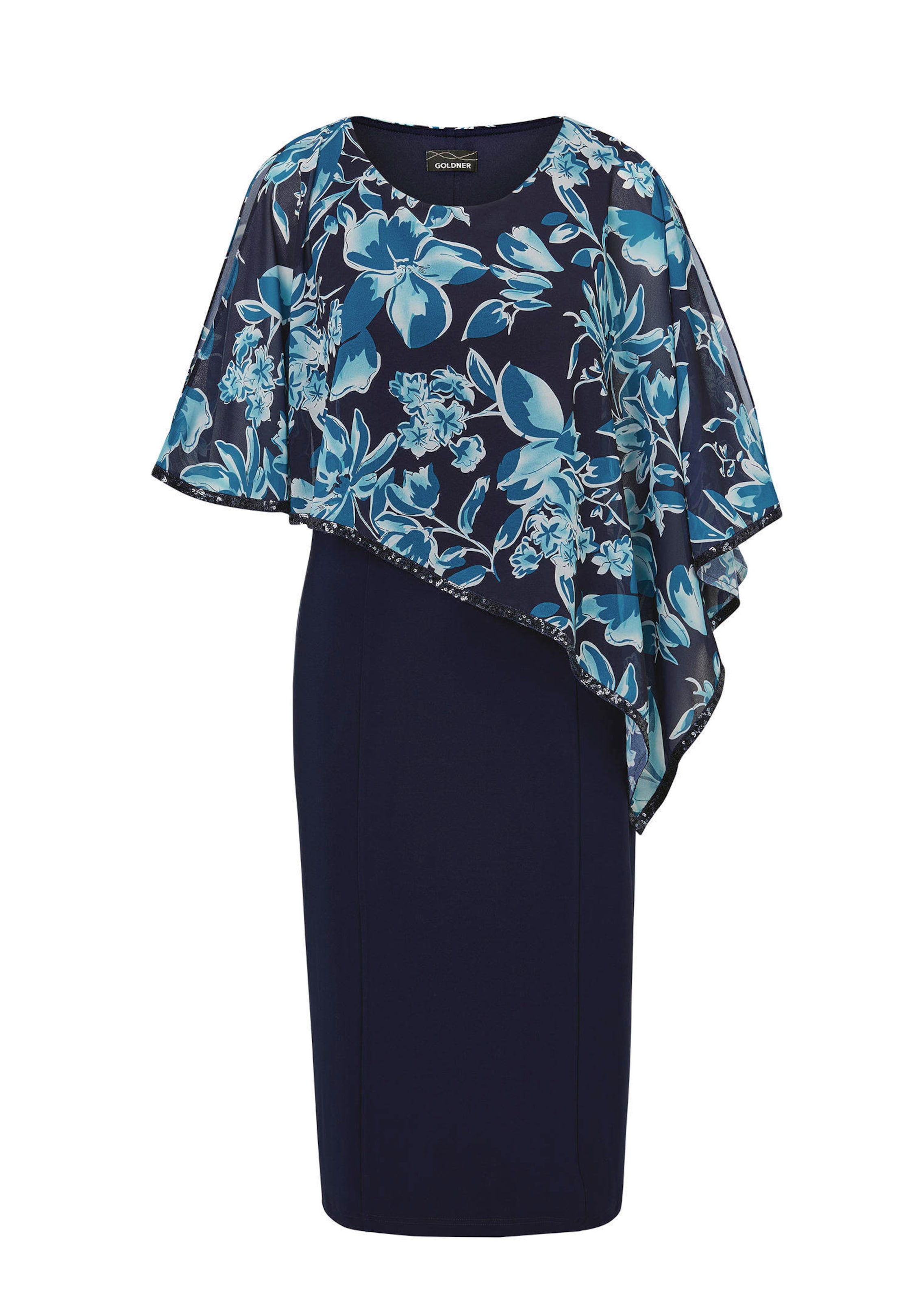 Festliches Kleid mit feinem Chiffonüberwurf