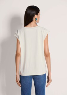 Sleeveless top with a wide ribbed trim thumbnail 3