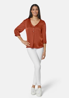 Shiny silk blouse thumbnail 3
