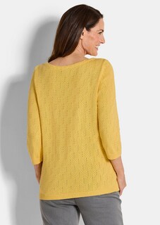 Katoenen pullover met 3/4-mouwen thumbnail 3