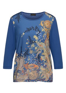 Fließendes Blusenshirt mit glänzendem Paisleydruck thumbnail 2