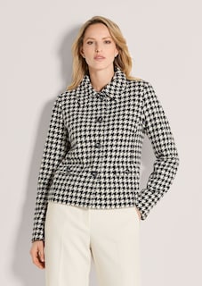 Korte blazer met pied-de-poule-motief thumbnail 2