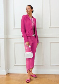Slim-fit jeans met rafelzoom thumbnail 1