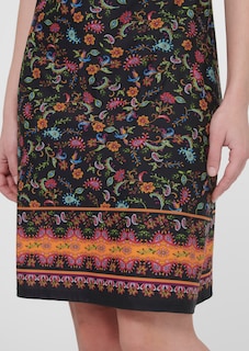 Bedrucktes Kleid mit Wasserfallausschnitt thumbnail 6