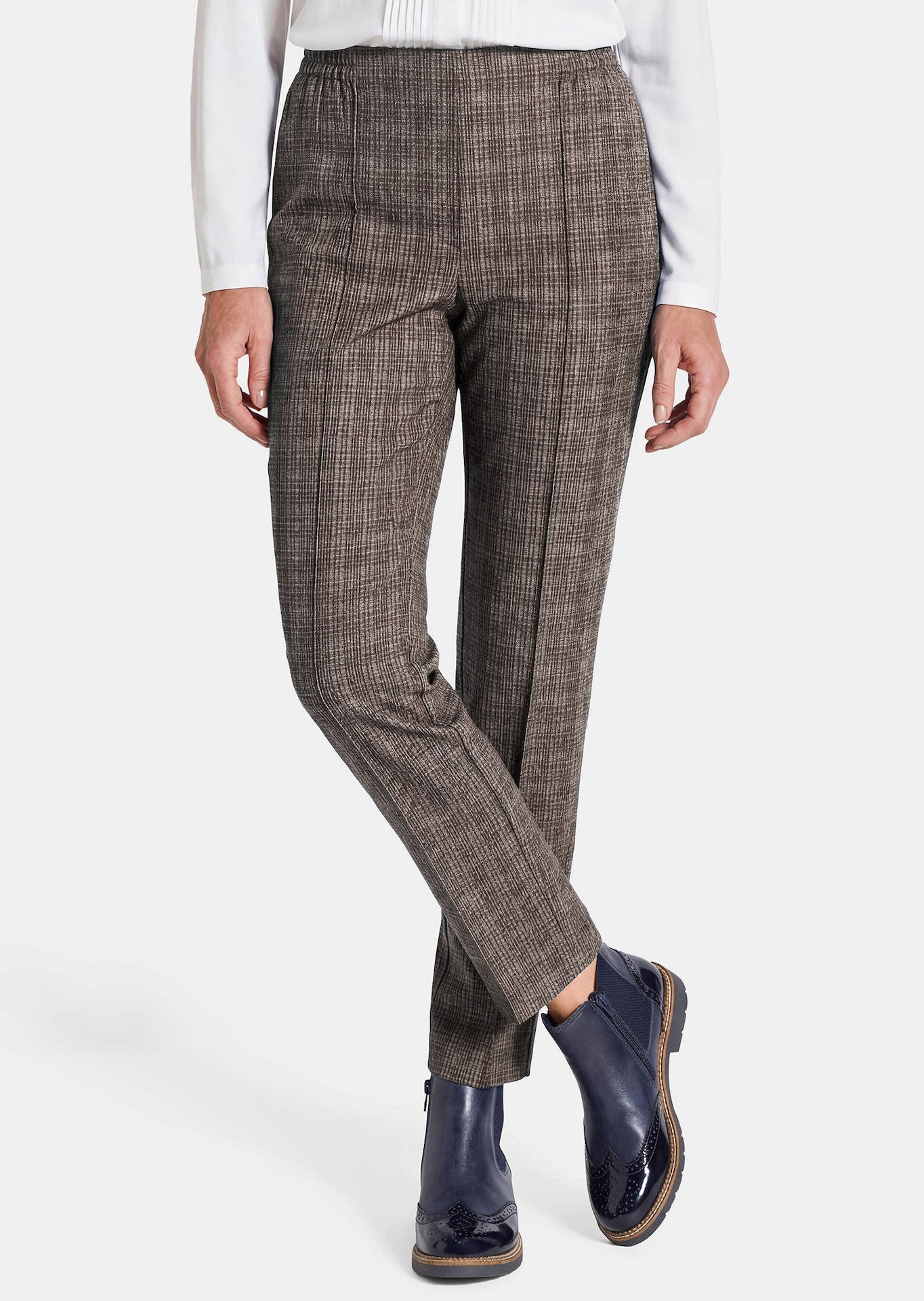 Pantalon à carreaux CARLA avec liserés