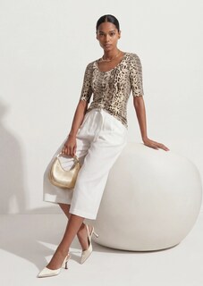 Rundhals-Shirt mit Animal-Print thumbnail 5