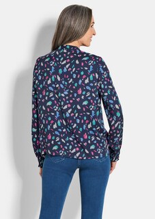 Satin-Bluse mit Smok-Details thumbnail 3