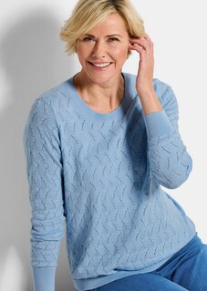 Pull en tricot avec motif torsadé en zigzag thumbnail 4