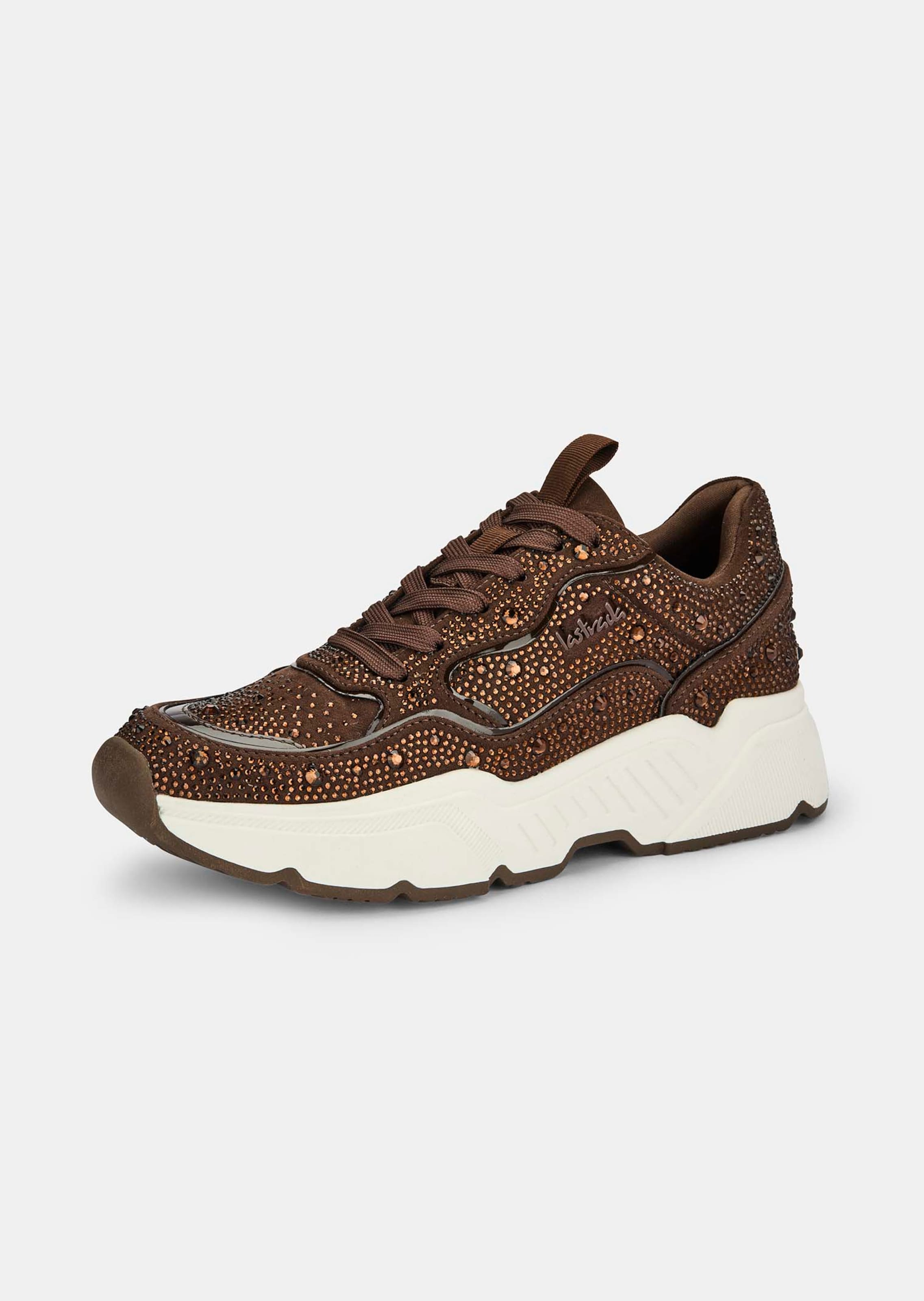 Sneaker im Chunky-Stil mit Glitzersteinchen