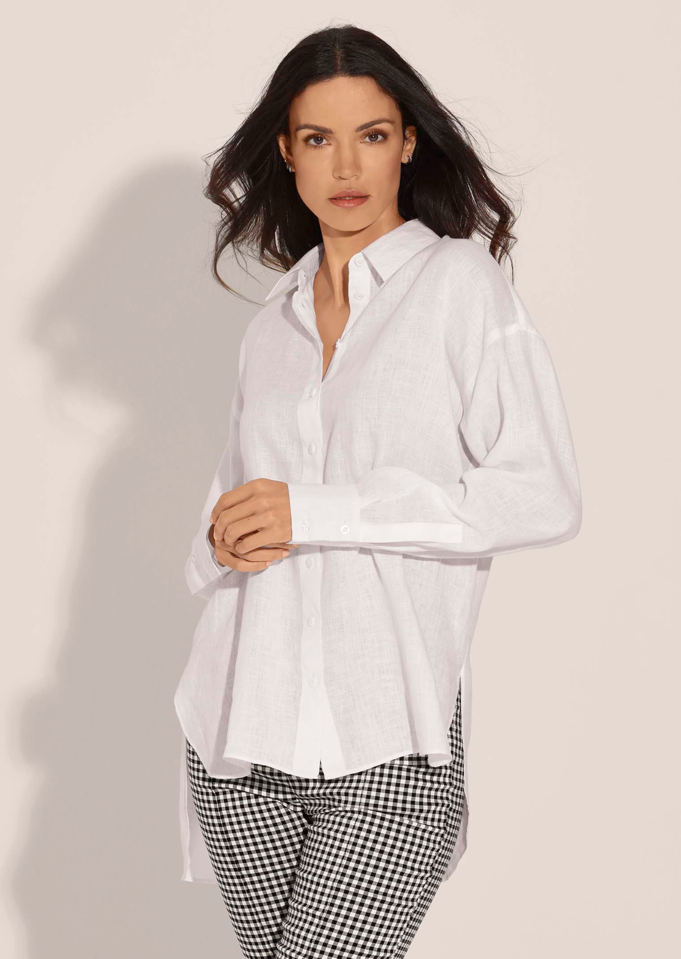Leinenhemd im Oversize-Look