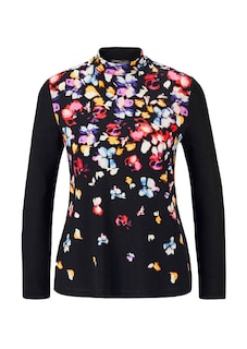 Druckshirt mit anschmiegsamem Stehkragen thumbnail 6