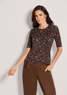 Pull en maille fine avec motif floral thumbnail 2