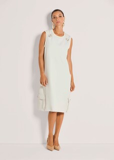 Kleid in H-Linie mit goldfarbenen Spangen thumbnail 3
