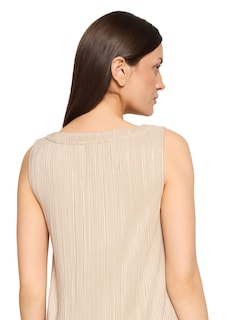Goldschimmerndes Plisseekleid ohne Ärmel thumbnail 5