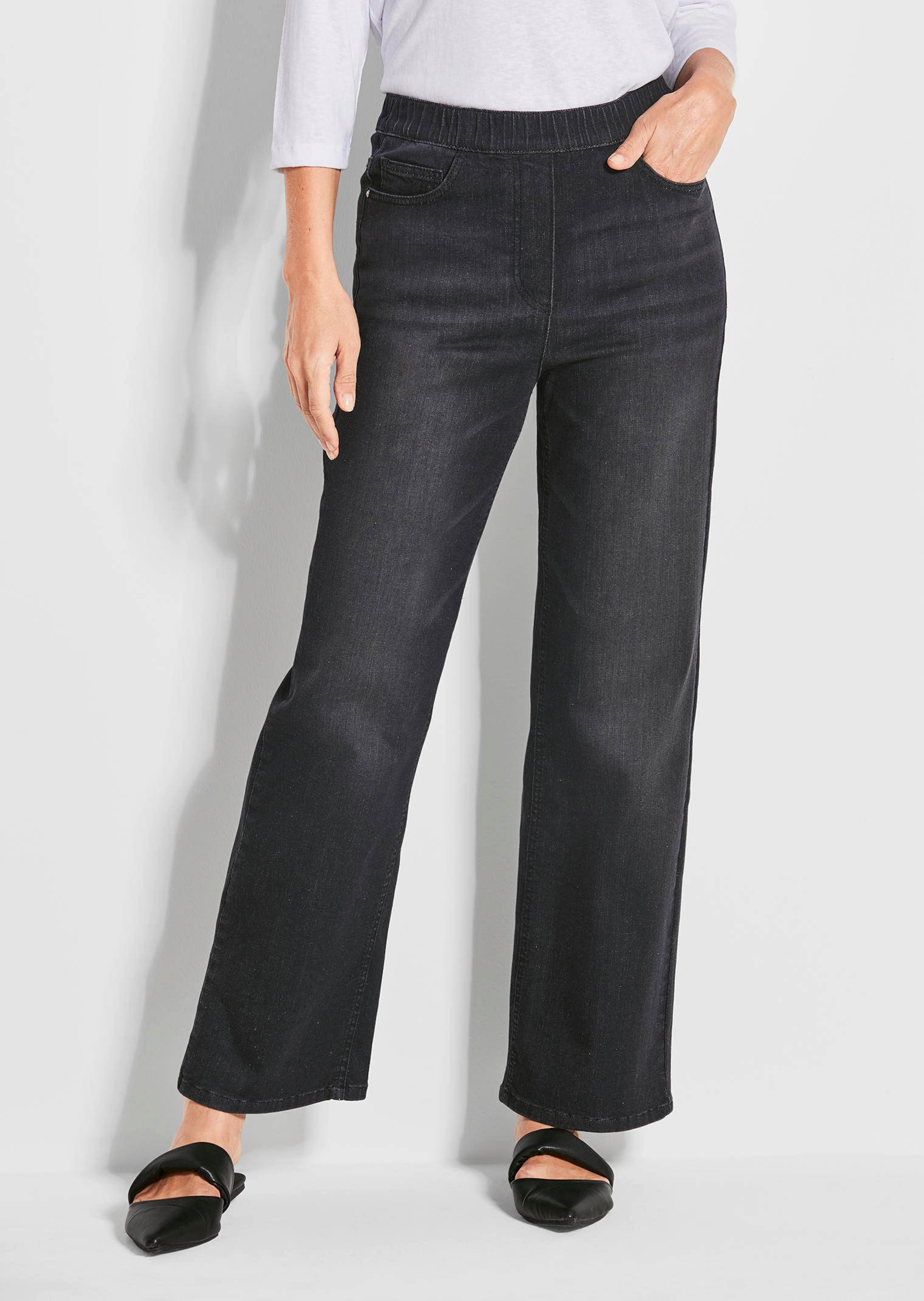 Jeansschlupfhose VERA mit weitem Bein