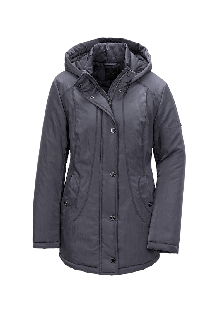 Jacke mit Kapuze in dezenter Crashstruktur