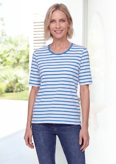 Striped top with short sleeves thumbnail 1