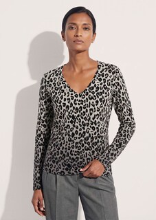 Pull en laine vierge à motif léopard thumbnail 2