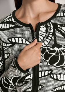 Jacquard-Strickblazer mit Reissverschluss thumbnail 6