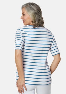 T-shirt rayé en douce maille interlock thumbnail 3