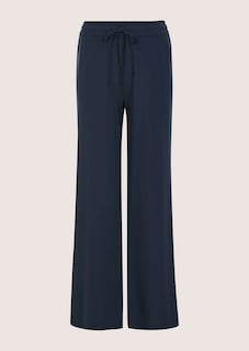 Lässige Jerseyhose mit weitem Bein thumbnail 6