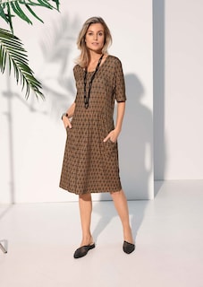 Elastisches Jerseykleid mit modischem Druck thumbnail 6