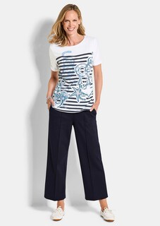 Maritimes Jersey-Shirt mit Glanzdetails thumbnail 2