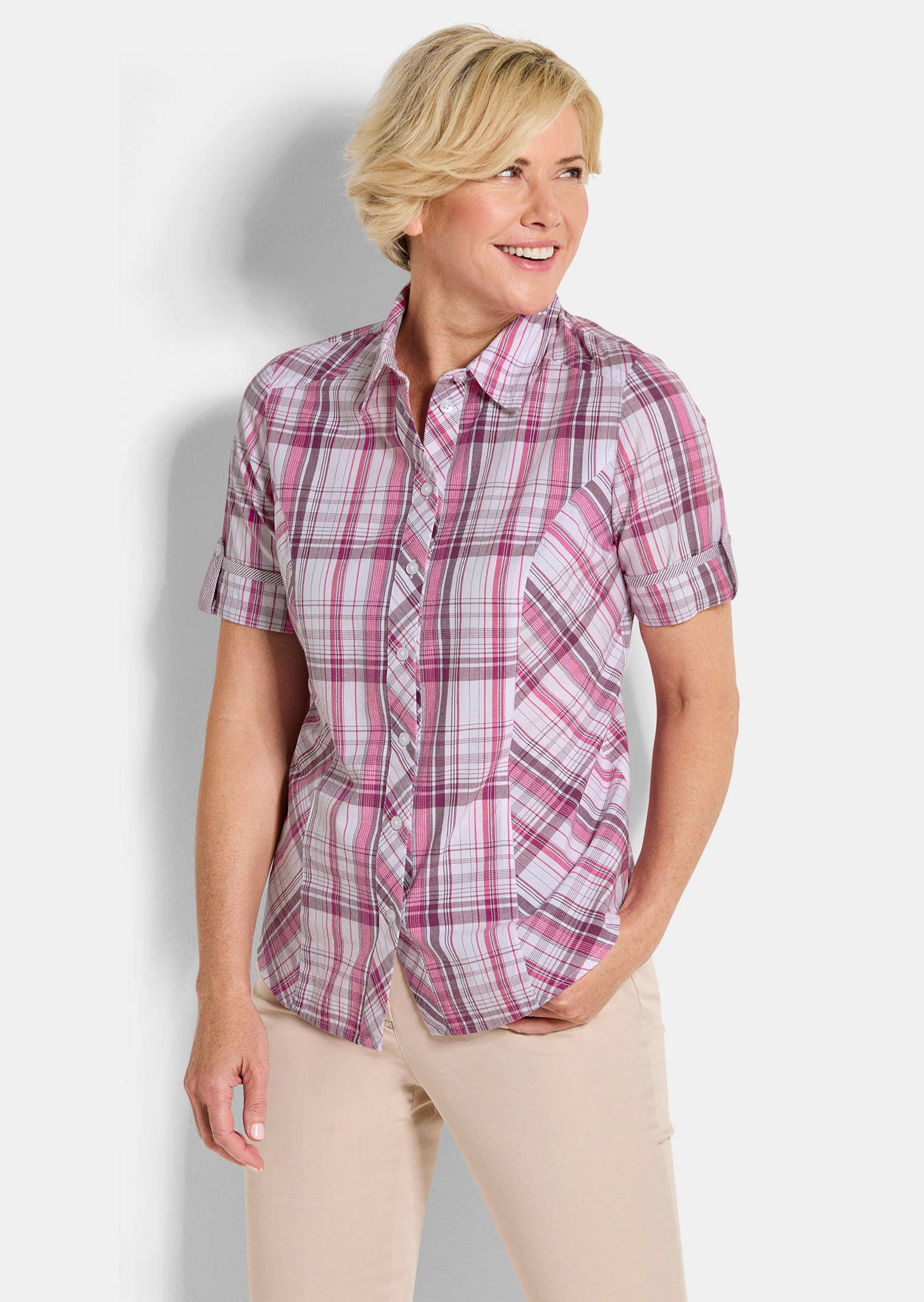 Geruite blouse van puur katoen