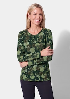 Pflegeleichtes Shirt mit Blütenmuster thumbnail 1
