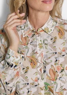 Overhemdblouse van viscose, met bloemenmotief thumbnail 5