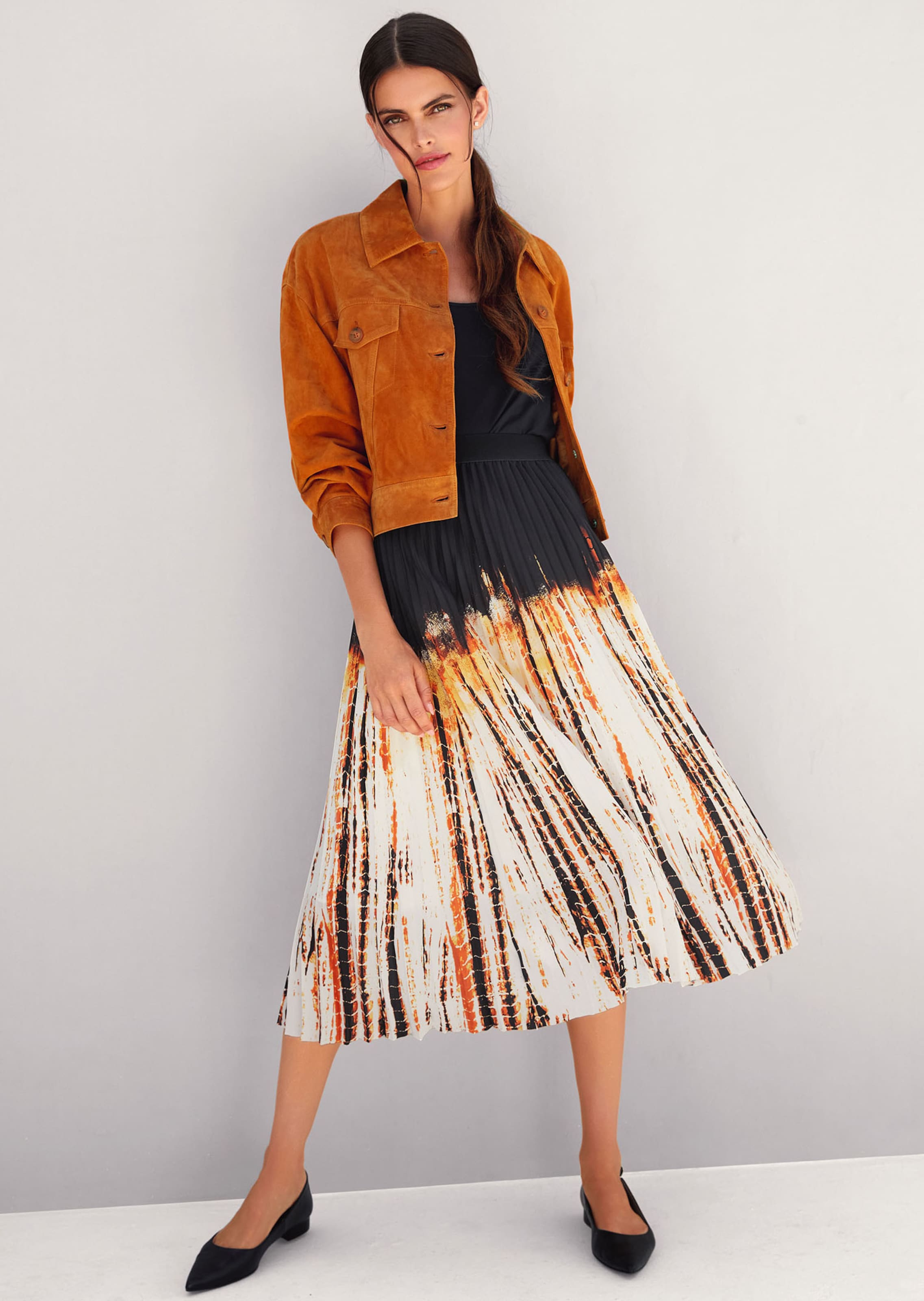 Veste en cuir velours de chèvre
