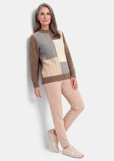 Strickpullover mit Intarsienmuster und Stehkragen thumbnail 4