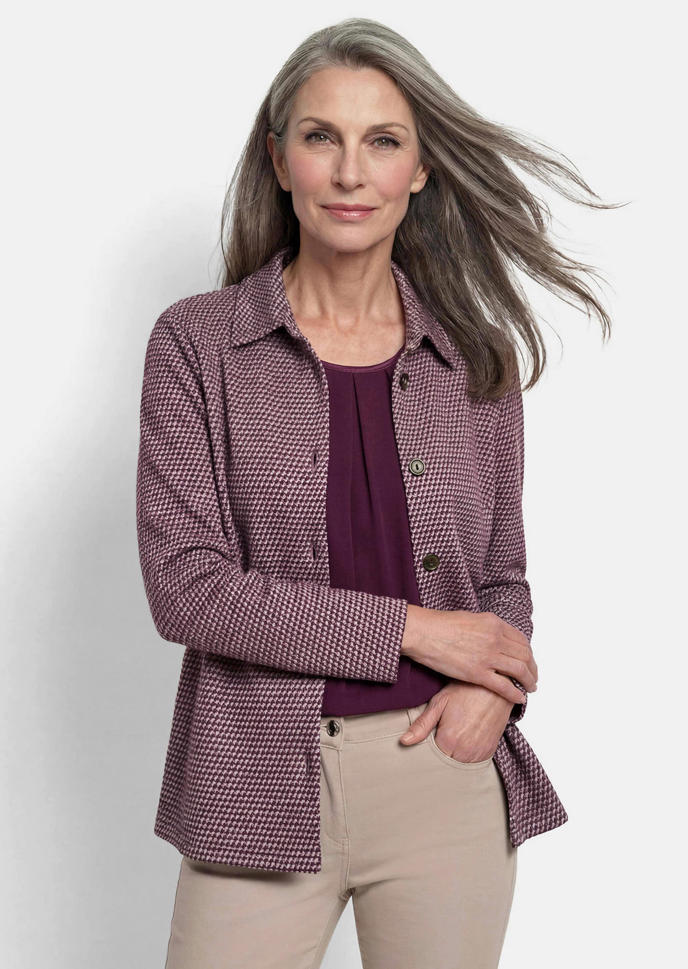 Hemdjacke mit Pepita-Muster