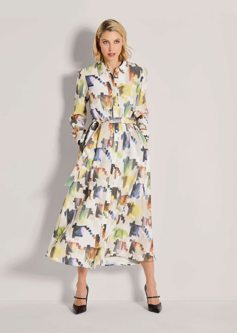 Hemdblusenkleid mit Allover-Druck