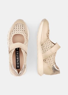 Perforierte Ballerinas mit Klettverschluss thumbnail 2