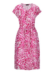 Leinenkleid mit Alloverdruck & Bindegürtel thumbnail 6