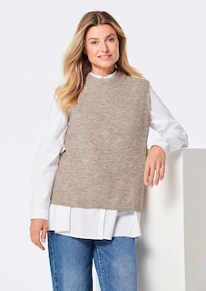 Ribpullover met opstaande kraag thumbnail 4
