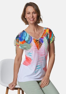 T-shirt imprimé avec fronces thumbnail 4